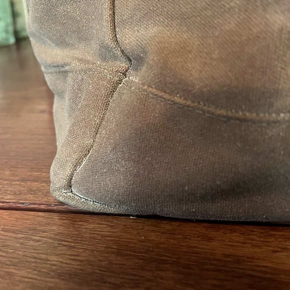 Artifact Bags Brown Canvas Garden Beach Tote with Leather Handles - Picture 5 of 11